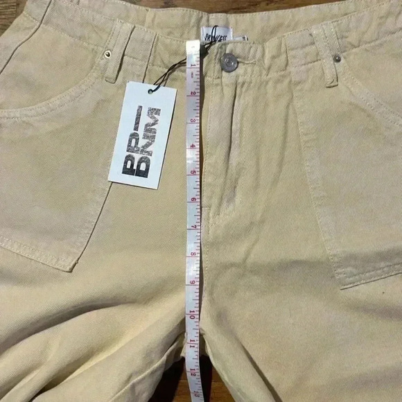 Princessโ Polly Cream Denim Wide Leg Cargo Pants, NWT, Size 6 - Picture 9 of 12